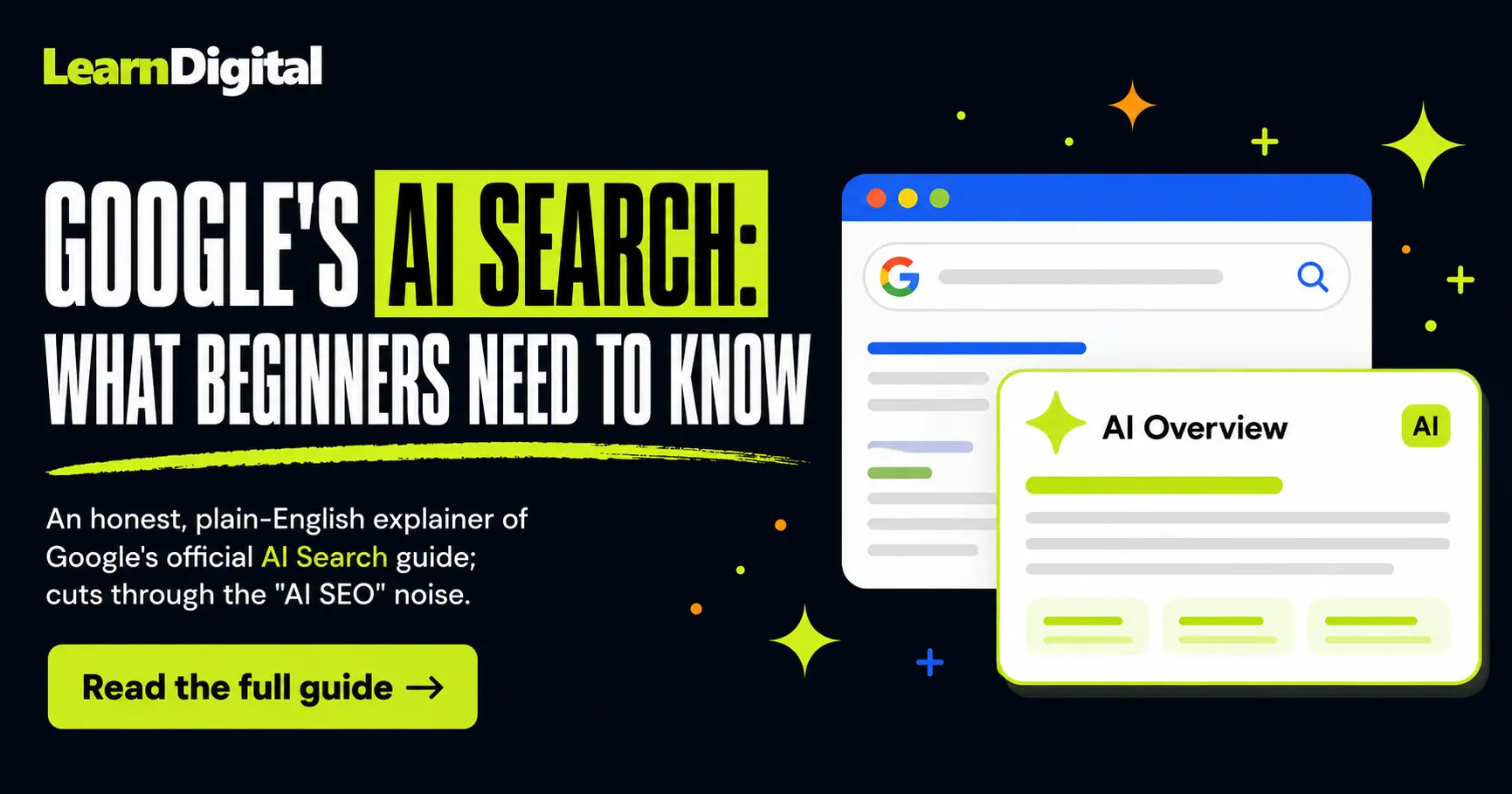 Google's guide for AI Search and what beginners need to know article cover